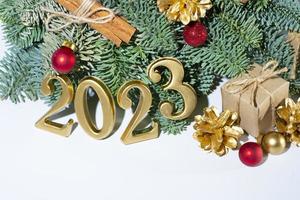 carta festiva di capodanno 2023 foto