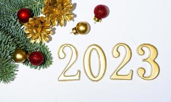 carta festiva di capodanno 2023 foto