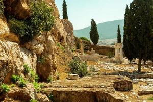 rovine di antico Grecia, acropoli su il collina foto