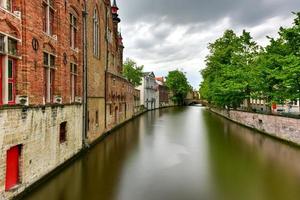 canali di Bruges, Belgio, il Venezia di il nord. foto