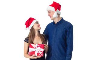 coppia nel amore celebrare Natale foto