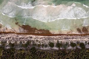 panoramico aereo paesaggio di il penisola di tulum nel quintana roo, Messico. foto