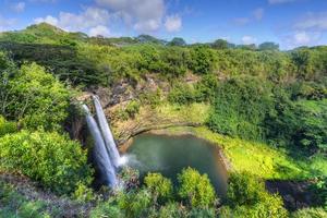 wailua cascate hawaiano cascata foto