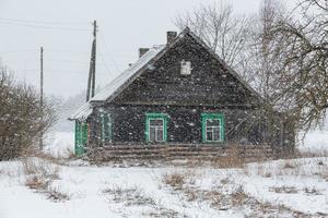 lettone rurale villaggio paesaggio nel latgale nel inverno foto