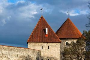 Tallinn vecchio cittadina nel estate sera foto