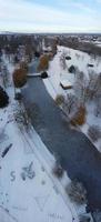 bellissima Visualizza di Locale pubblico parco dopo neve autunno al di sopra di Inghilterra foto