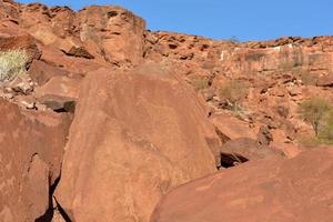 boscimano roccia incisioni - namibia foto