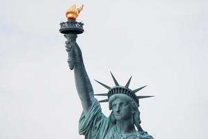 statua di libertà nel nuovo York città. foto