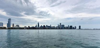 Chicago orizzonte prima tramonto foto