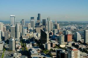 aereo Visualizza di il Seattle, Washington città orizzonte foto