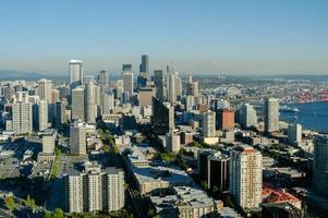aereo Visualizza di il Seattle, Washington città orizzonte foto