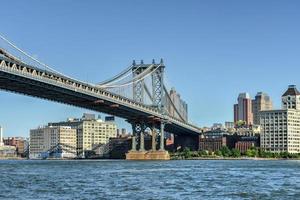 Visualizza di il Manhattan ponte come visto a partire dal il est lato di Manhattan, nuovo york. foto