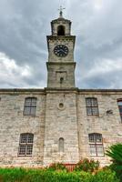 Torre dell'orologio a il reale Marina Militare cantiere navale, ehm bermuda quale era il principale base di il reale Marina Militare nel il occidentale atlantico fra americano indipendenza e il freddo guerra. foto