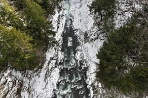 quechee gola e fiume nel Vermont durante il inverno. foto