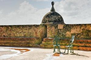 bastione de las palmas de san jose lungo il vecchio città muri di san juan nel puerto stecca. foto