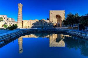 khoja gaukushan insieme nel il storico centro di Buchara, Uzbekistan. foto