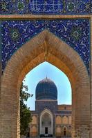 gur-emiro mausoleo di tamerlano e il suo famiglia nel samarcanda, Uzbekistan. il edificio complesso date a partire dal il 15 secolo. foto