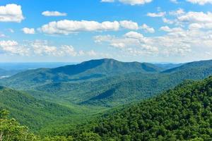 Visualizza di il shenandoah valle e blu cresta montagne a partire dal shenandoah nazionale parco, Virginia foto