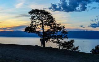 Visualizza di lago baikal a partire dal olkhon isola foto