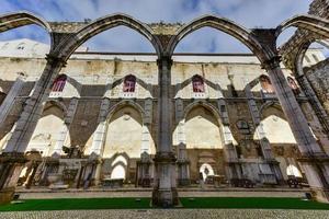 il convento di nostro signora di montare Carmelo nel Lisbona, Portogallo. il medievale convento era rovinato durante il sequenza di il 1755 Lisbona terremoto. foto