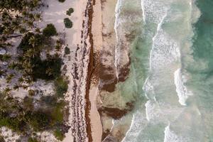 panoramico aereo paesaggio di il penisola di tulum nel quintana roo, Messico. foto