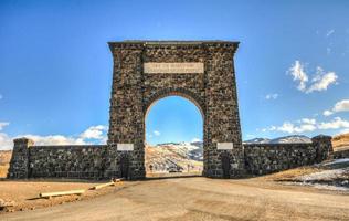 Yellowstone nazionale parco Entrata, arco foto