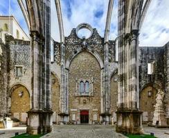 il convento di nostro signora di montare Carmelo nel Lisbona, Portogallo. il medievale convento era rovinato durante il sequenza di il 1755 Lisbona terremoto. foto