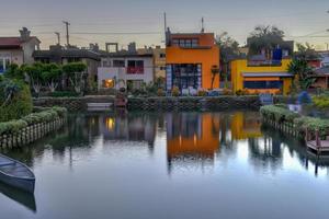 il iconico la zona di Venezia canali nel Venezia, California, Stati Uniti d'America foto