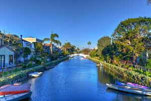 il iconico la zona di Venezia canali nel Venezia, California, Stati Uniti d'America foto