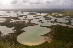 panoramico aereo paesaggio di il penisola di tulum nel quintana roo, Messico. foto