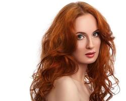 ritratto di donna con bellissimo rosso capelli foto