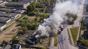 fuoco Residenziale edificio nel il città aereo Visualizza foto