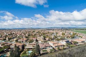 aereo Visualizza di popolato neigborhood di case foto