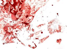 sangue schizzi su bianca sfondo foto