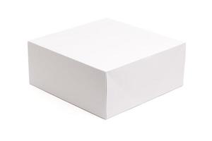vuoto bianca scatola isolato su bianca foto