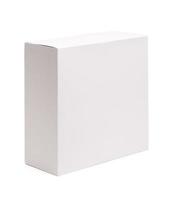 vuoto bianca scatola isolato su bianca foto