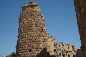 ellenistico cancello nel perge antico città nel antalya, turkiye foto