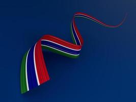 agitando nastro o bandiera con bandiera di Gambia. indipendenza giorno 3d illustrazione foto