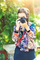 ragazza casuale stile fotografo foto