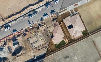 fuco aereo Visualizza attraversare sezione di casa costruzione luogo foto