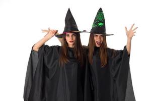 carino giovane ragazze nel Halloween stile foto