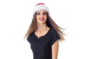 carino ragazza nel Santa cappello foto