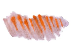 arancia Marrone acquerello astratto fatto a mano macchia foto