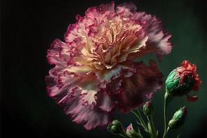 bellissimo rosa garofano fiore con stelo foto