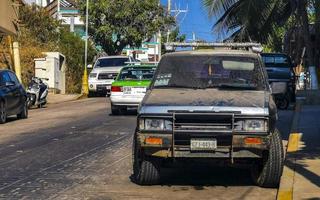 puerto escondido oaxaca Messico 2022 vario messicano Raccogliere camion macchine 4x4 fuori strada veicoli Messico. foto