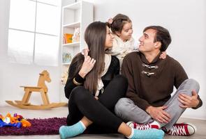 famiglia nel il camera foto