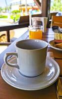 tazza di Americano nero caffè nel ristorante Messico. foto