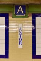 astor posto metropolitana stazione - nuovo York città, 2022 foto