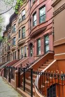 pietre marroni nel il Harlem Quartiere di nuovo York città. foto