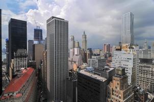 aereo Visualizza di il grattacieli di centro Manhattan nel nuovo York città. foto